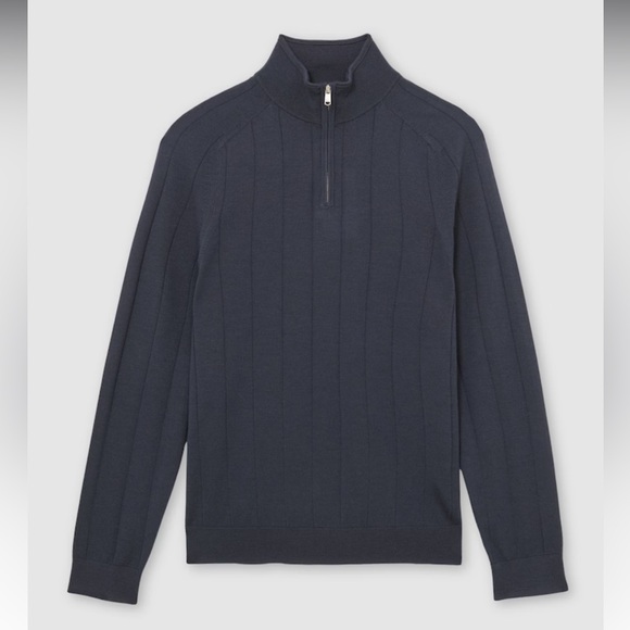 Reiss  Half-Zip Ribbed Sweater - Picture 2 of 4